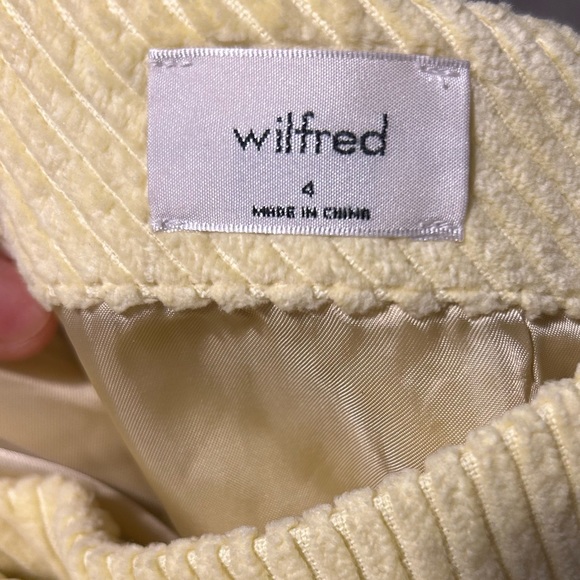 EUC Size 4 Wilfred Corduroy mini skirt. Zipper enclosure and fully lined. - Picture 7 of 7